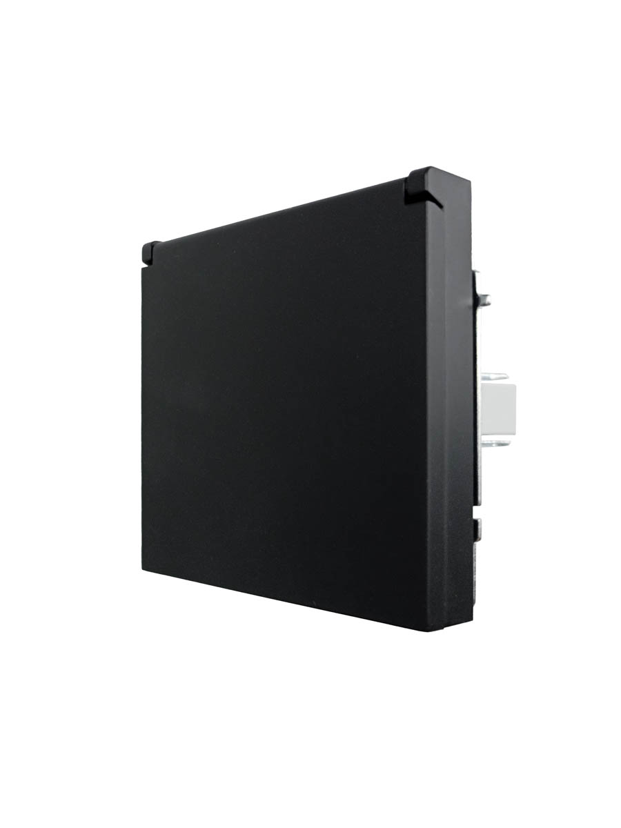 Розетка с/з с крышкой ПБТ, черный бархат, безвинтовой зажим/клемма IP-44 Lezard Zima 704-4288-123BIPCHQC в Санкт-Петербурге