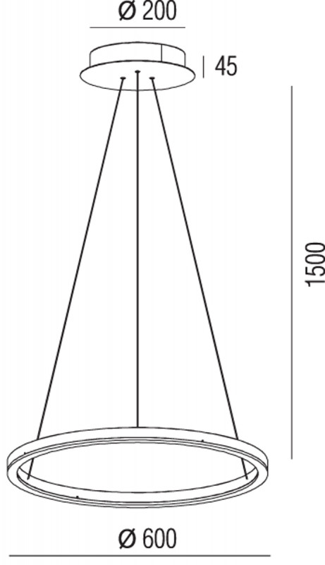 Подвесной светильник Donolux S111028/1 D600 Black в Санкт-Петербурге