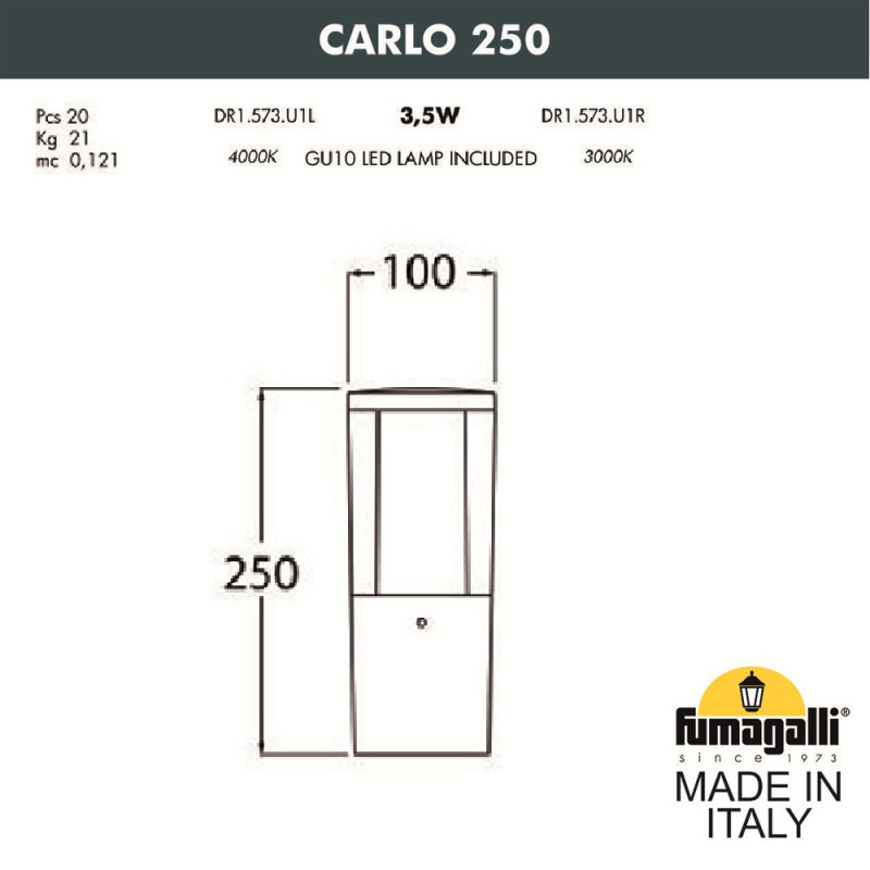 Садовый светильник Fumagalli DR1.573.000.AXU1L в Санкт-Петербурге