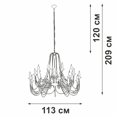 Подвесная люстра Vitaluce V1044-1/20 в Санкт-Петербурге