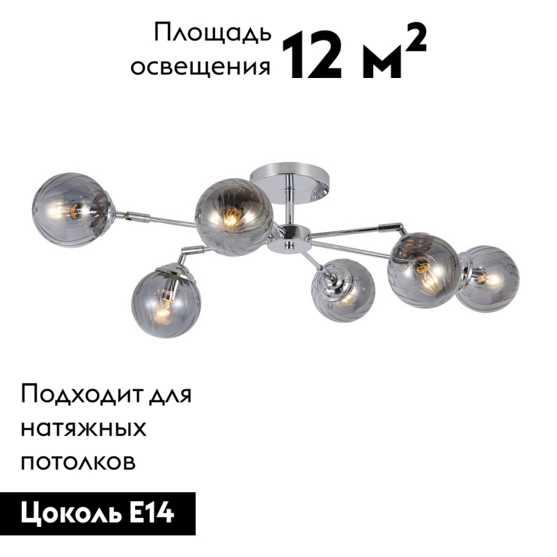 Потолочная люстра EVOLUCE FASIA SLE102202-06 в Санкт-Петербурге