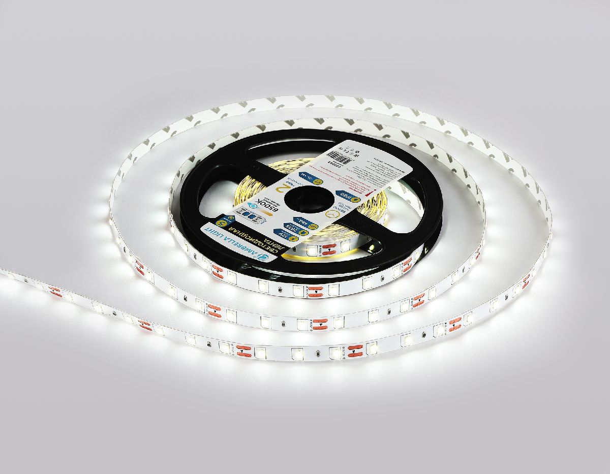 Светодиодная лента Ambrella Light LED Strip 12В 2835 4,8Вт/м 6500K 5м IP20 GS1003 в Санкт-Петербурге