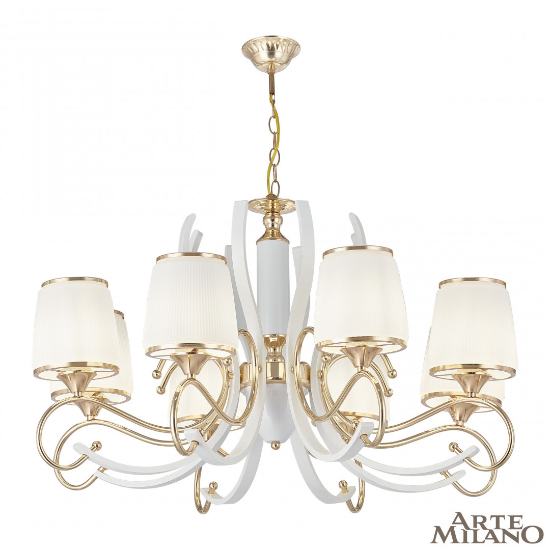 Подвесная люстра Arte Milano Florentia-3857 303857/8 Wh/Gd в Санкт-Петербурге