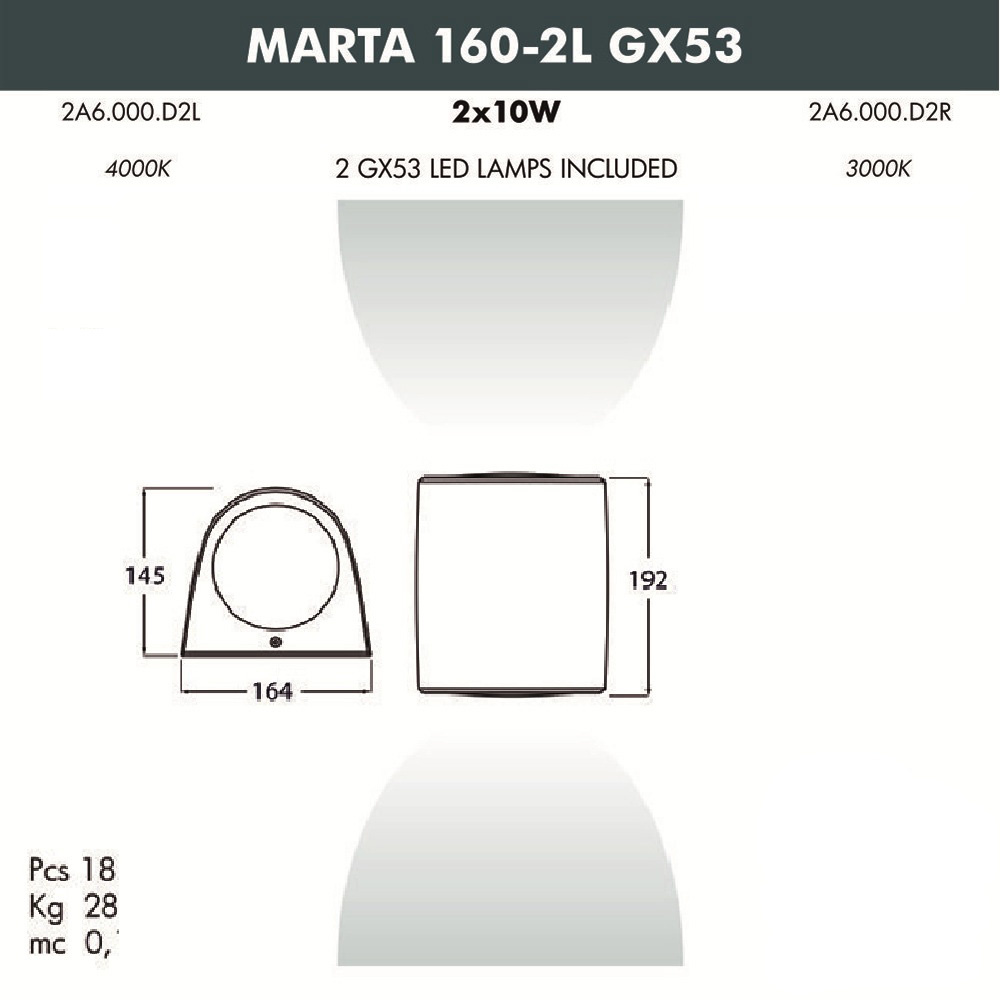 Уличный настенный светильник Fumagalli Marta 2A6.000.000.AXD2L в Санкт-Петербурге