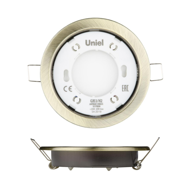 Встраиваемый светильник (UL-00005056) Uniel GX53/H2 Antique Brass 10 Prom в Санкт-Петербурге