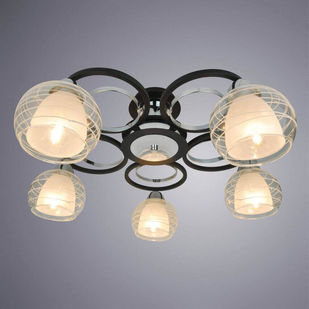 Потолочная люстра Arte Lamp Ginevra A1604PL-5BK в Санкт-Петербурге