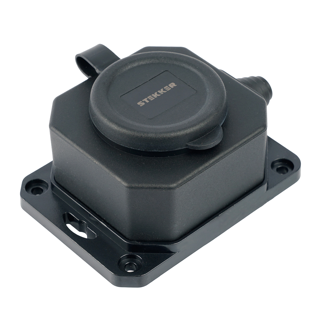 Розетка переносная 1-местная c/з Stekker RST16-1-44 250В 16А IP44 черный 50804 в Санкт-Петербурге