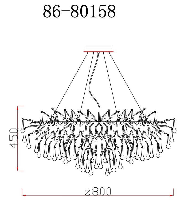 Подвесная люстра Garda Decor 86-80158 в #REGION_NAME_DECLINE_PP#