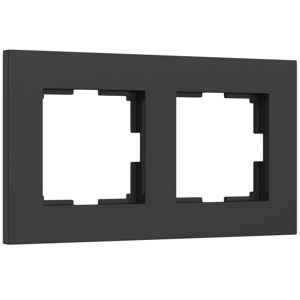 Рамка на 2 поста Werkel Slab черный матовый W0022908 4690389193378 a062800 в Санкт-Петербурге