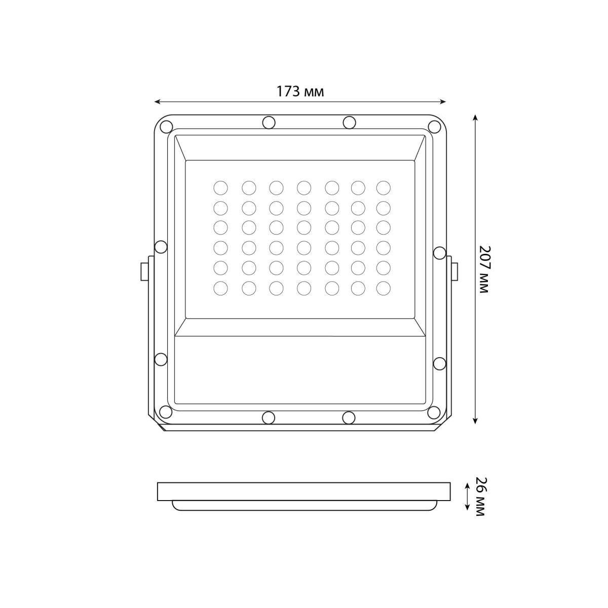 Прожектор Uniel ULF-F51D-50W/6500K IP65 200-240V GREY UL-00012758 в Санкт-Петербурге