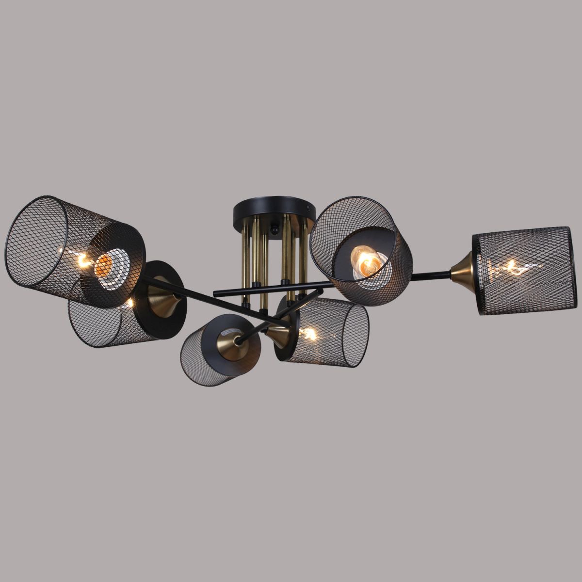 Потолочная люстра Reluce 38460-0.3-06 BK+COPPER в Санкт-Петербурге