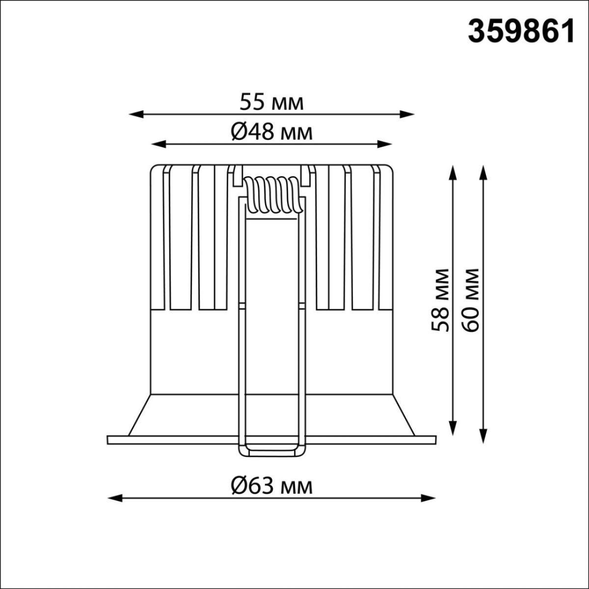 Встраиваемый светильник с переключателем цв. температуры Novotech Wir Brillo 359861 в Санкт-Петербурге