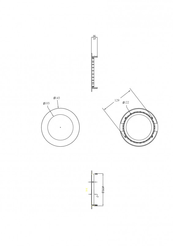 Встраиваемый светодиодный светильник Donolux DL18453/9W White R Dim в Санкт-Петербурге