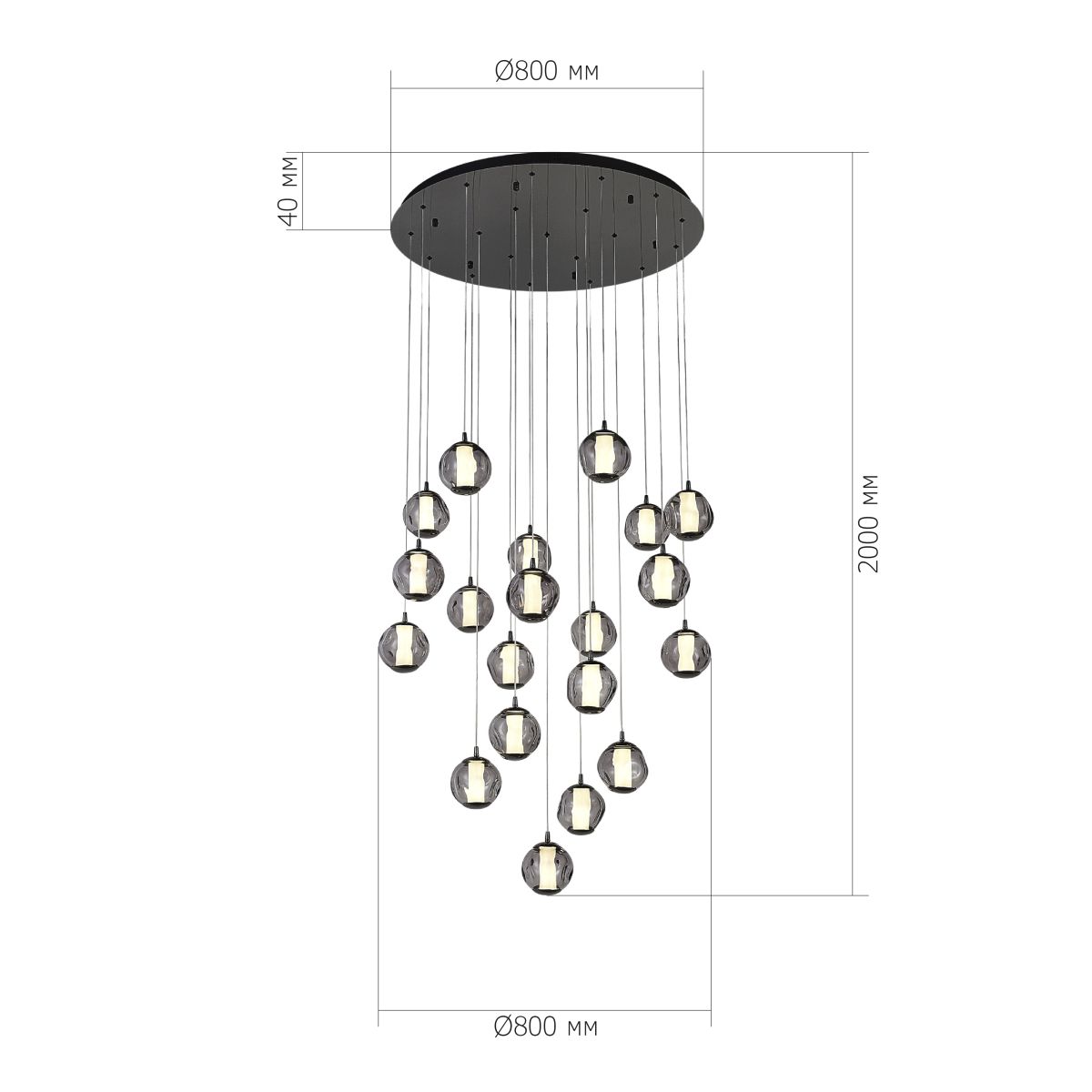 Каскадная люстра ST Luce Helmi SL6520.403.20 в Санкт-Петербурге