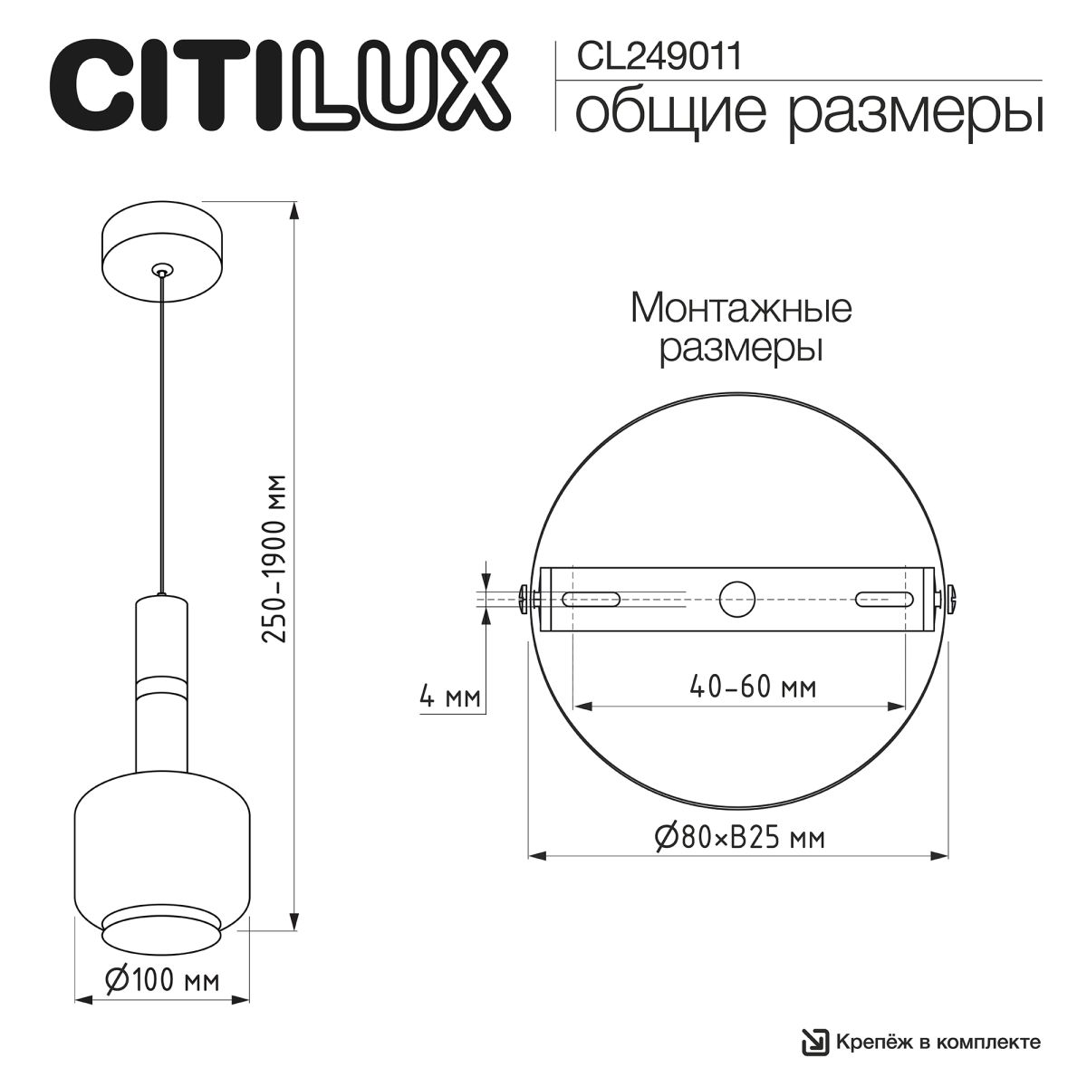 Подвесной светильник Citilux Lass CL249011 в Санкт-Петербурге