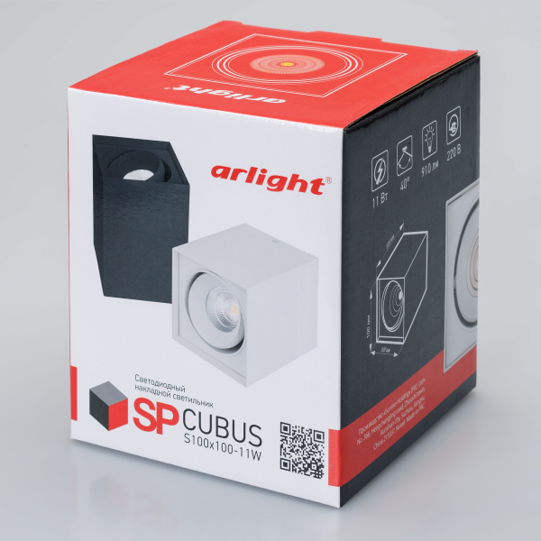 Потолочный светодиодный светильник Arlight SP-Cubus-S100x100-11W Day4000 023081(1) в Санкт-Петербурге