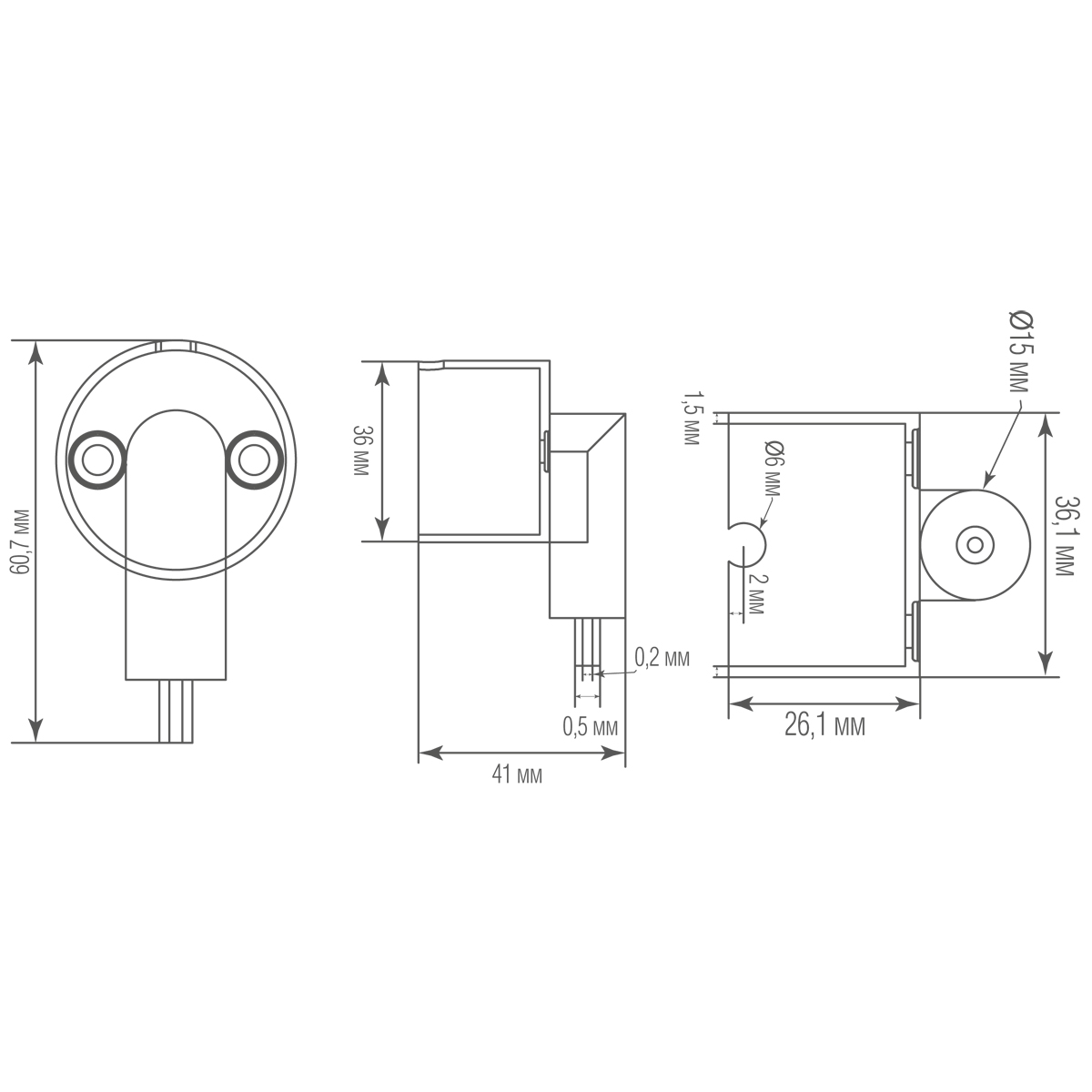 Адаптер с подводом питания Donolux Line Power Connector DL20651 B1 в Санкт-Петербурге