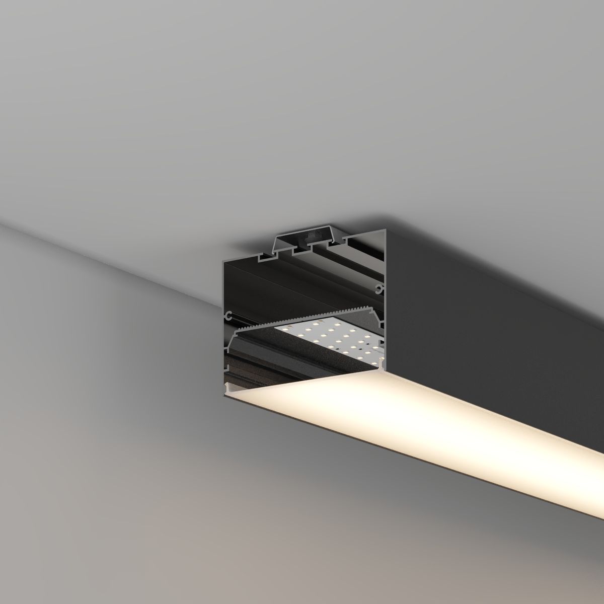 Профиль Arlight POWER-W100H70-2000 BLACK (Алюминий) 056214 в Санкт-Петербурге