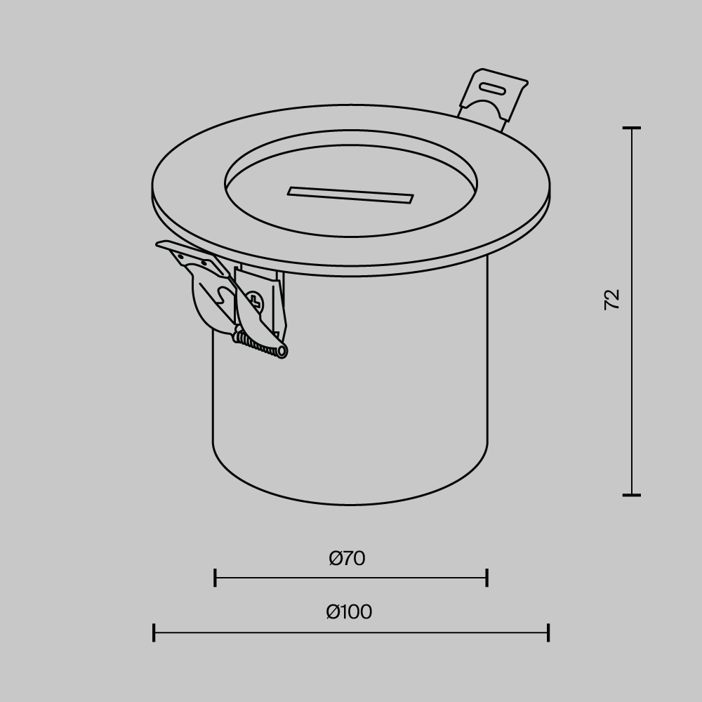 Потолочная чаша встраиваемая с коннектором питания Maytoni Pendant system Parity TRA130RSC-2B в Санкт-Петербурге