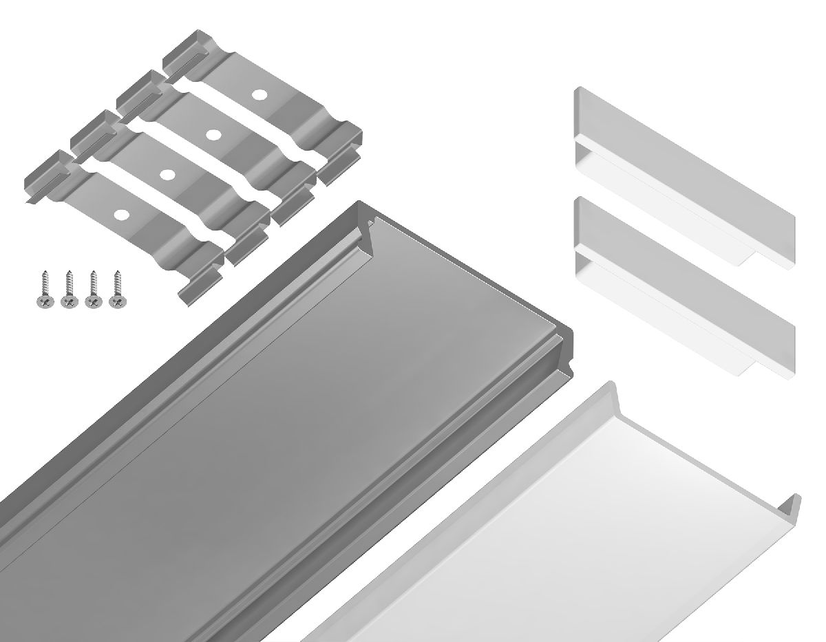 Алюминиевый накладной профиль Ambrella Light Alum Profile GP1800AL в Санкт-Петербурге