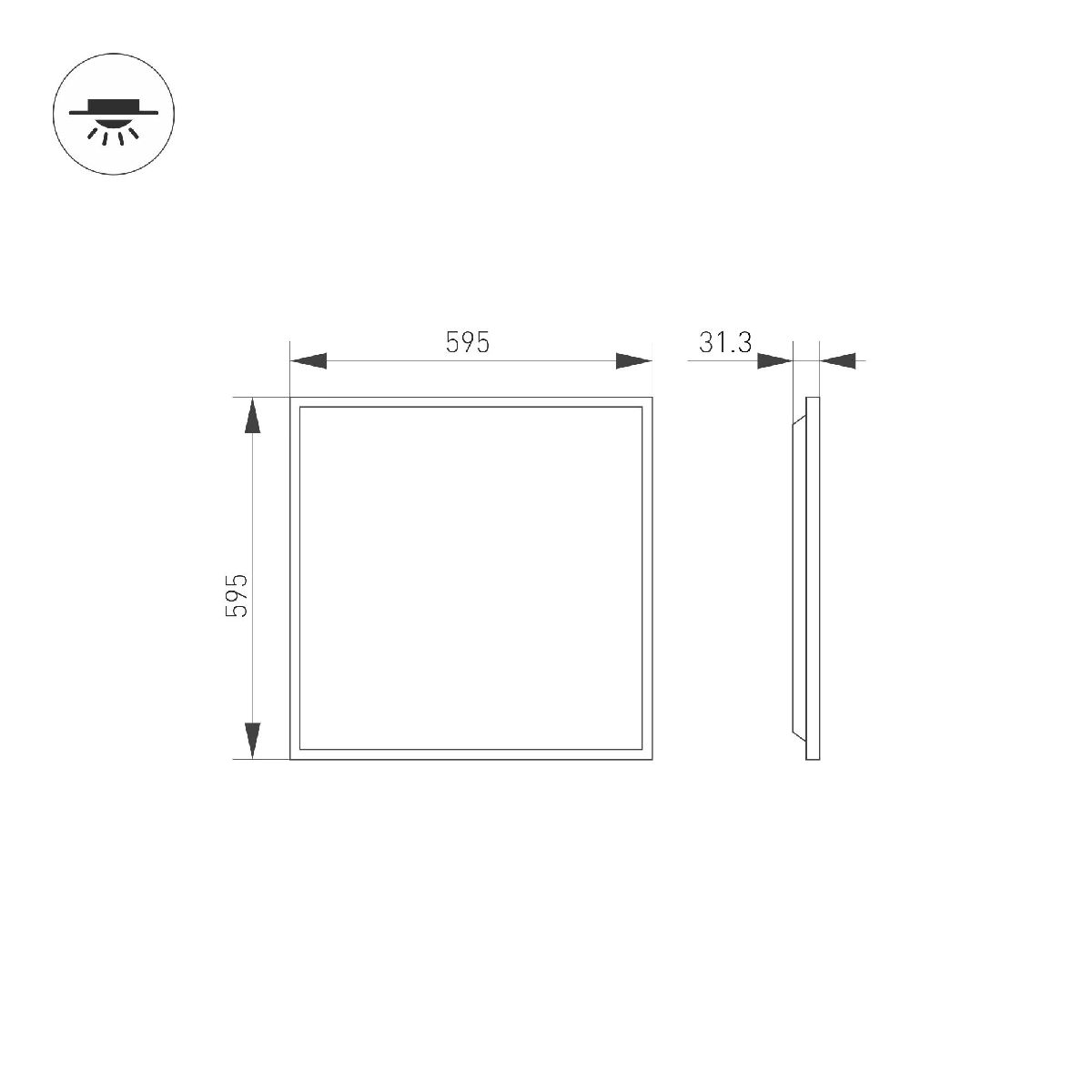 Светодиодная панель Arlight DL-TITAN-S600x600-40W Warm3000 (WH, 120 deg, CRI90, 230V) 055207 в Санкт-Петербурге