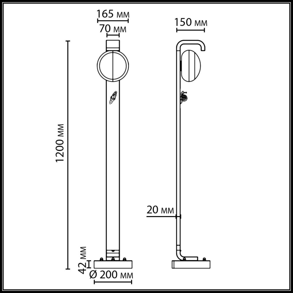 Ландшафтный светильник Odeon Light Nature Luma 5434/1FA в Санкт-Петербурге