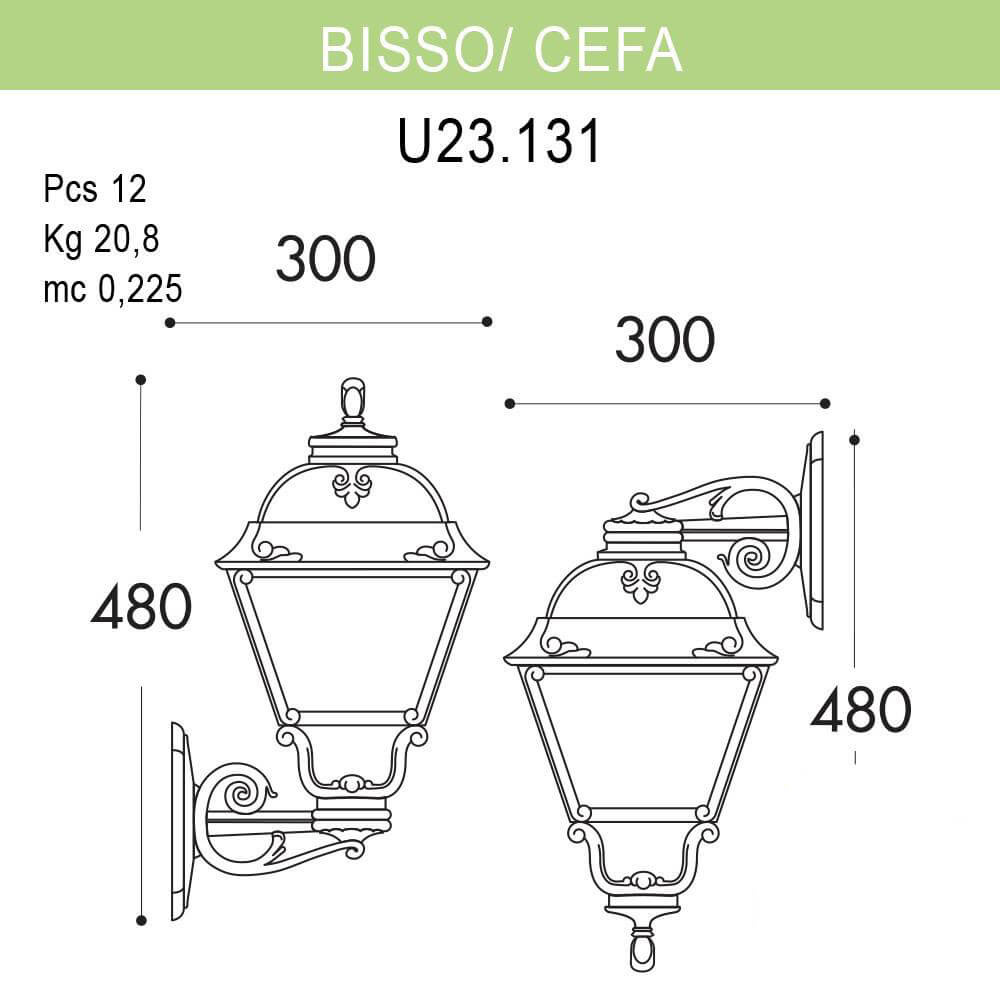 Уличный настенный светильник Fumagalli Bisso/Cefa U23.131.000.AXF1R в Санкт-Петербурге