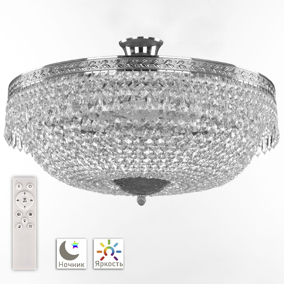 Потолочная люстра Bohemia Ivele Crystal 19011/55IV/LED-DIM Ni в Санкт-Петербурге