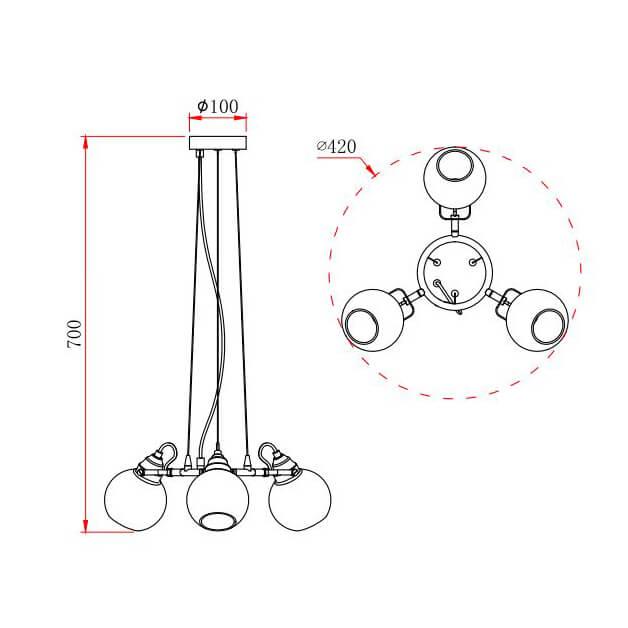 Подвесная люстра Rivoli Agnesa 4056-203 Б0047312 в Санкт-Петербурге