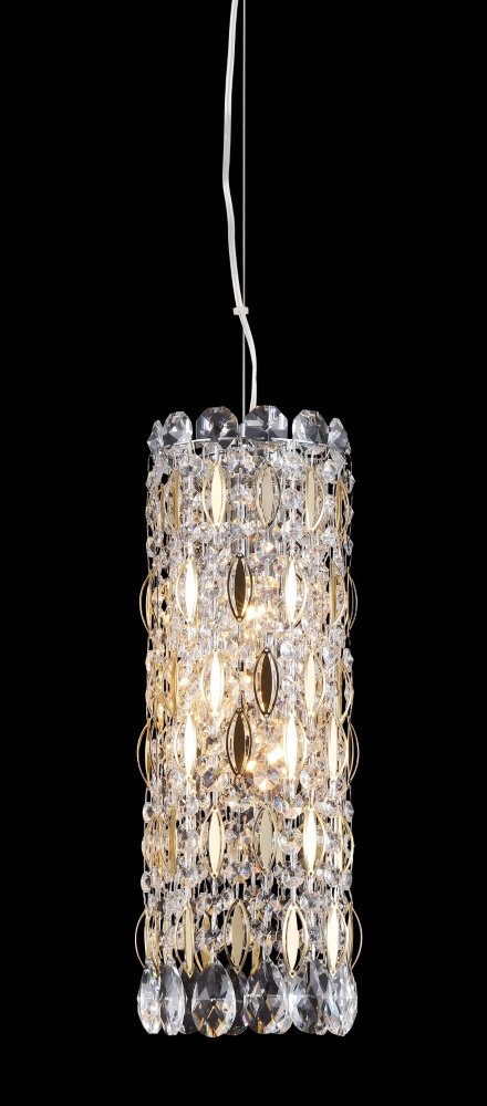 Подвесной светильник Crystal Lux Lirica SP3 Chrome/Gold-Transparent УЦ в #REGION_NAME_DECLINE_PP#