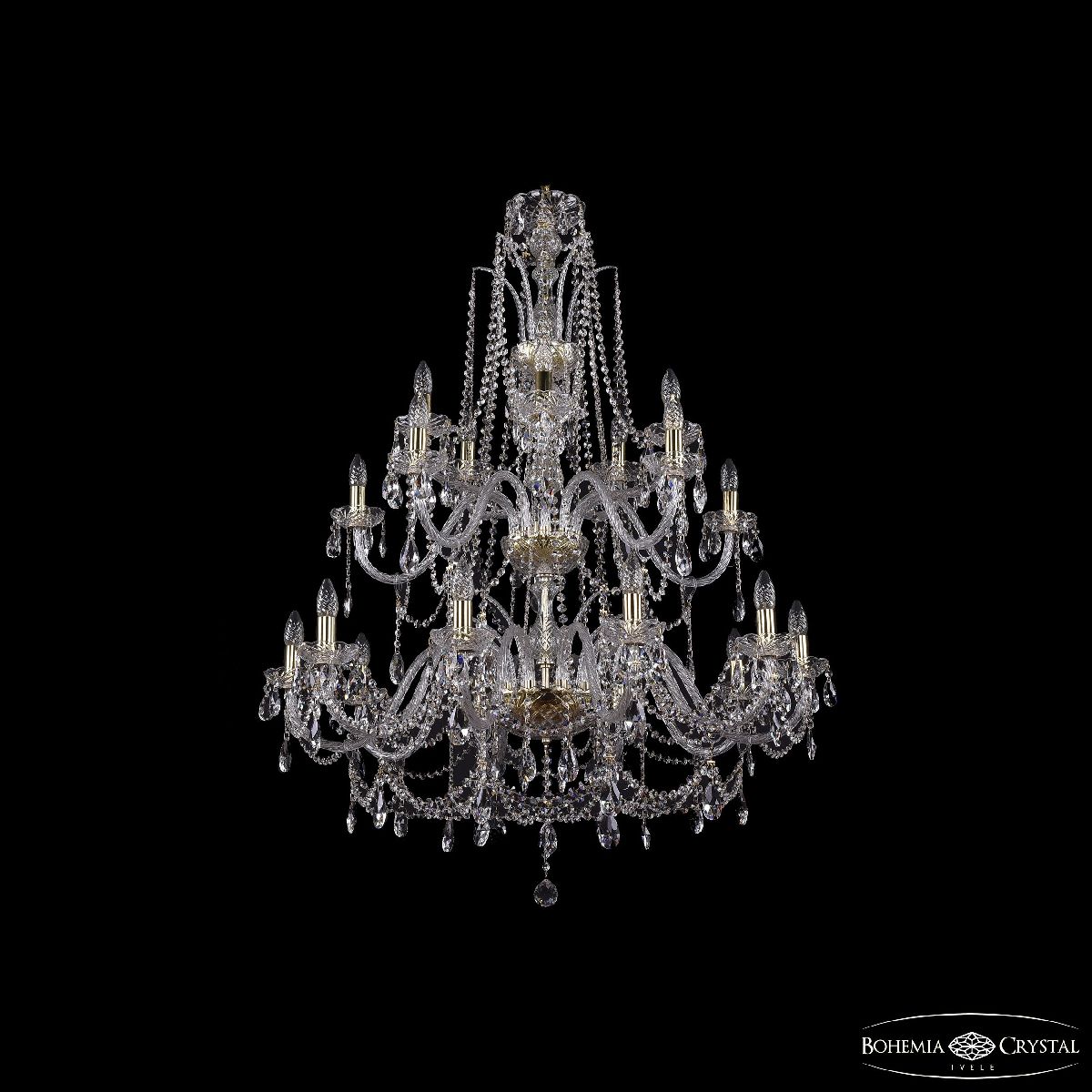 Подвесная люстра Bohemia Ivele Crystal 1411/10+5+5/360/2d G в Санкт-Петербурге
