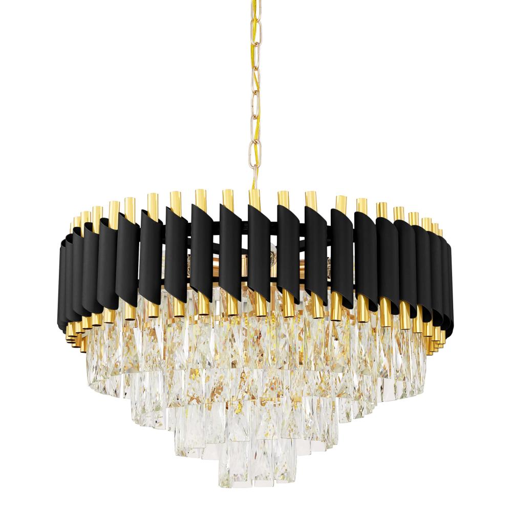 Подвесная люстра Lumina Deco Funneli LDP 6003-550 BK+F.GD в Санкт-Петербурге