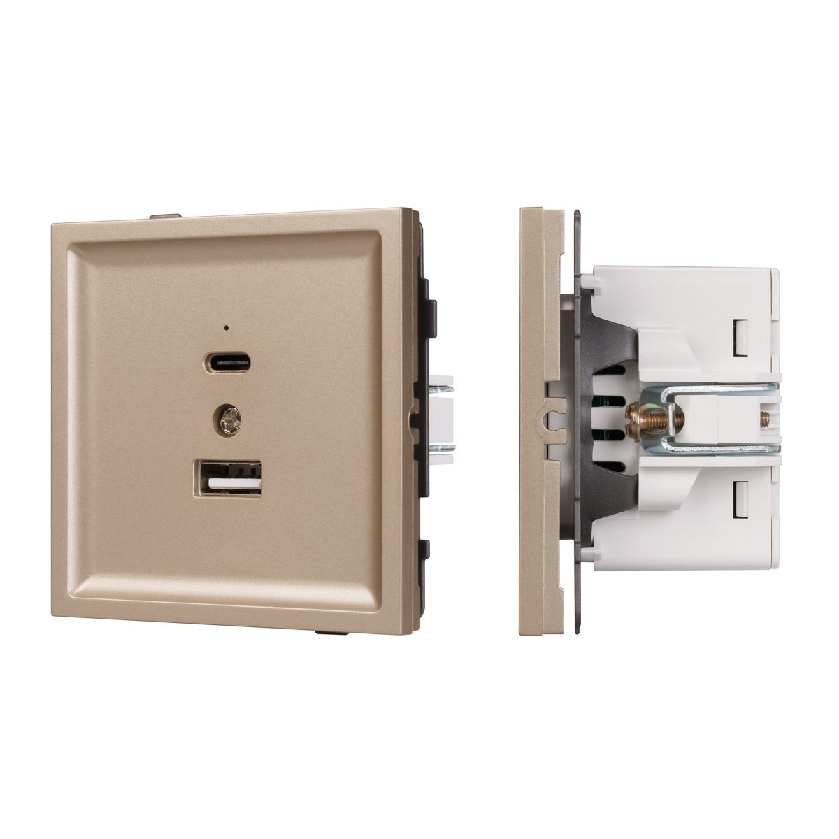 Механизм USB розетки Arlight SCT-TENDO-MUAC-PL-GD (5V, 3A, QC3) 054097 в Санкт-Петербурге