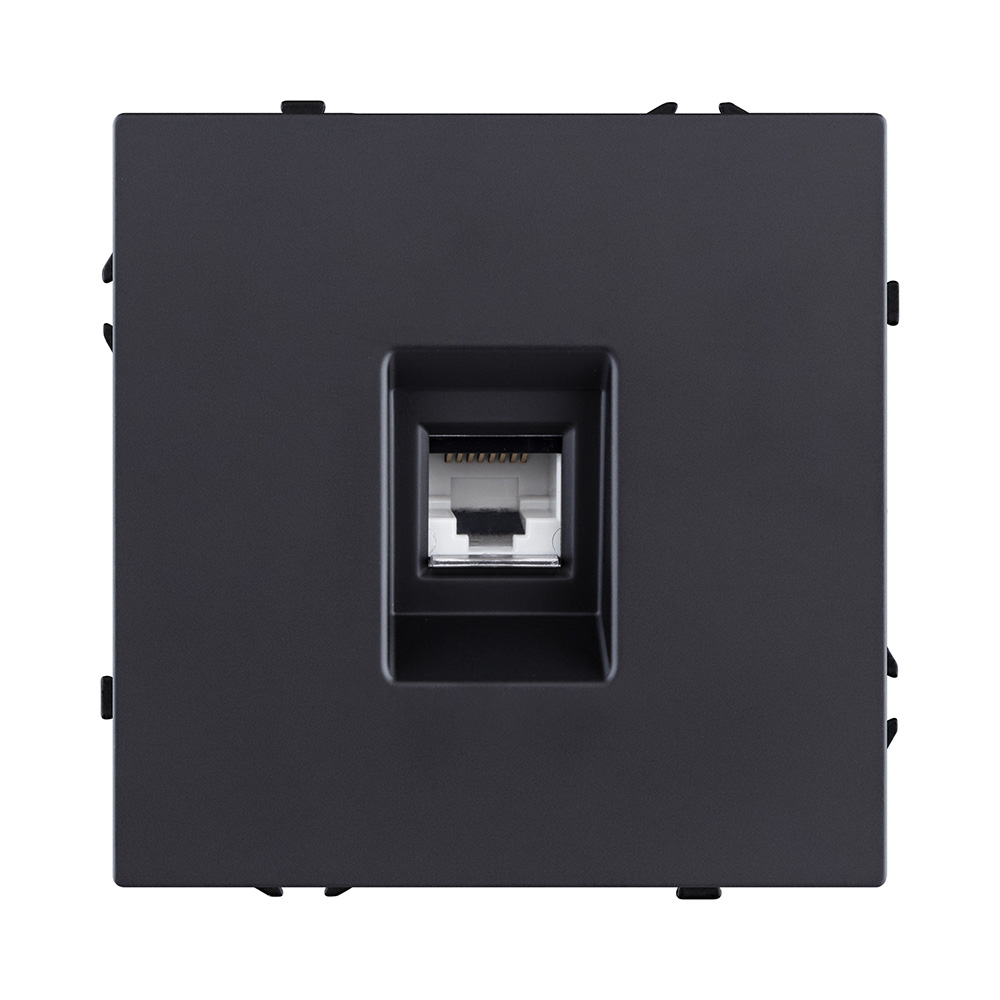 Розетка Ethernet RJ45 Cat.6, черный матовый Kollinger Eclipse EC-017BK в #REGION_NAME_DECLINE_PP#