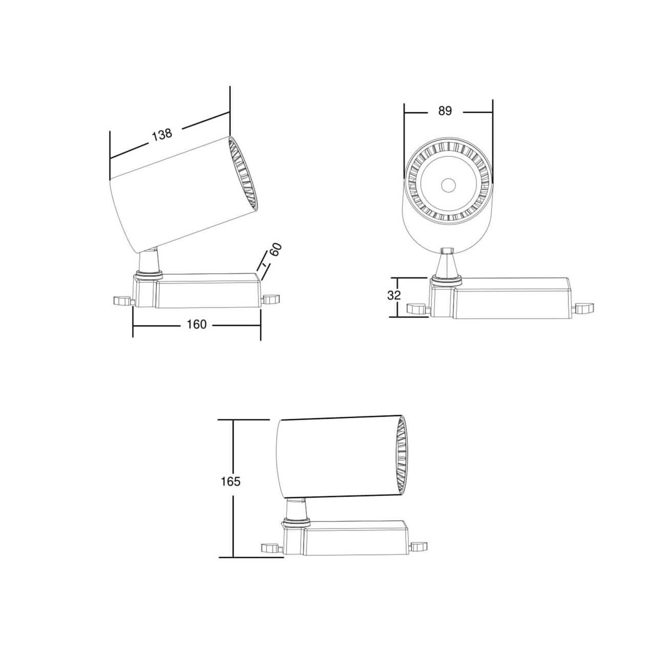 Трековый светильник Maytoni Technical Vuoro TR029-3-20W3K-B в Санкт-Петербурге