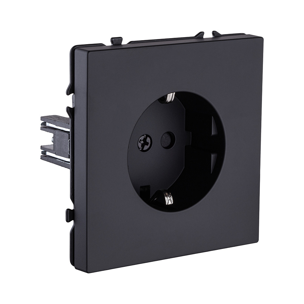 Розетка штепсельная SCHUKO 16A/250 В, черный матовый Kollinger Eclipse EC-014BK в #REGION_NAME_DECLINE_PP#