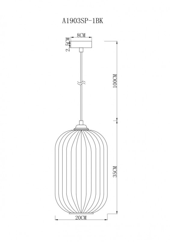 Подвесной светильник ARTE Lamp A1903SP-1BK в Санкт-Петербурге