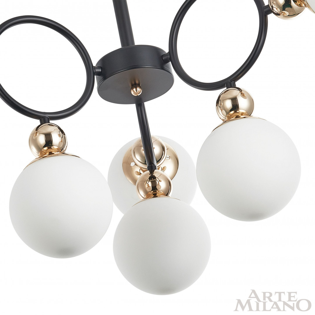 Потолочная люстра Arte Milano Neapolis 274307/6 BK/GD в #REGION_NAME_DECLINE_PP#