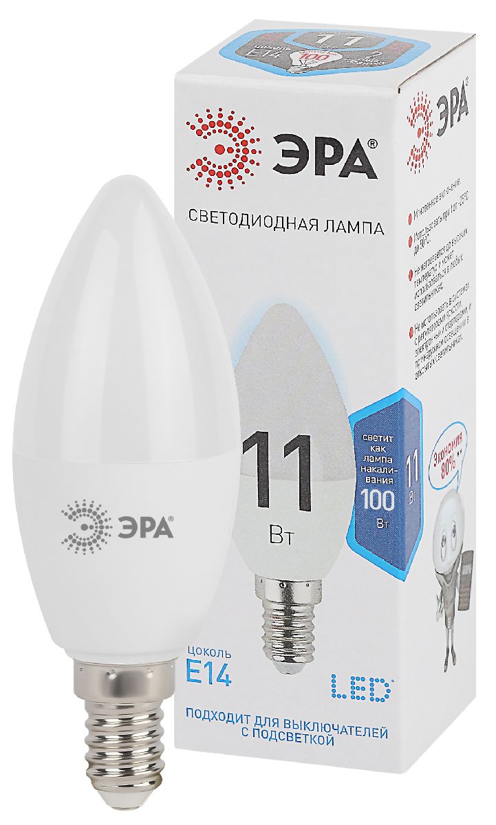 Лампа светодиодная Эра E14 11W 4000K LED B35-11W-840-E14 Б0032982 в #REGION_NAME_DECLINE_PP#