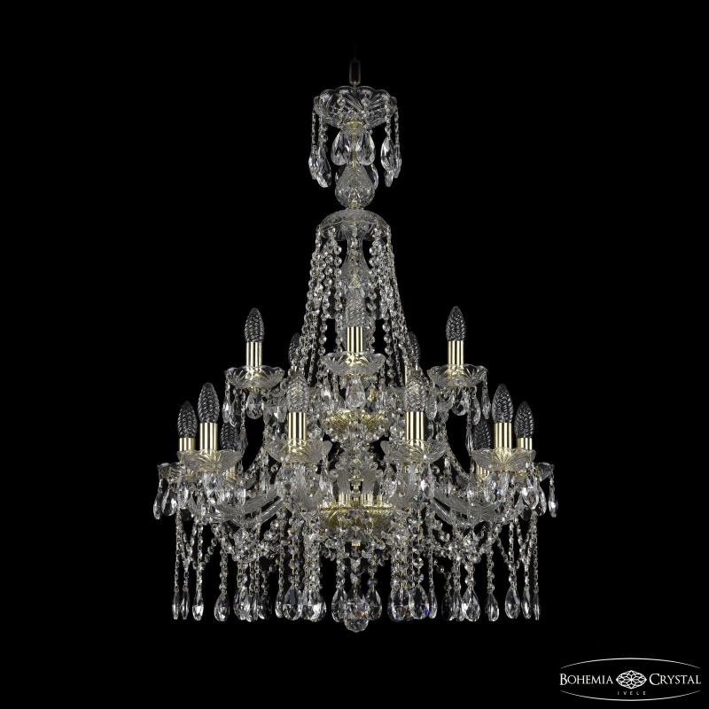 Подвесная люстра Bohemia Ivele Crystal 1413/10+5/220/XL-92/2d G в Санкт-Петербурге