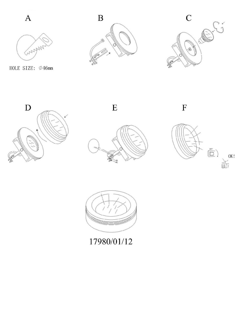 Встраиваемый светильник Lucide Shower Light 17980/01/12 в Санкт-Петербурге