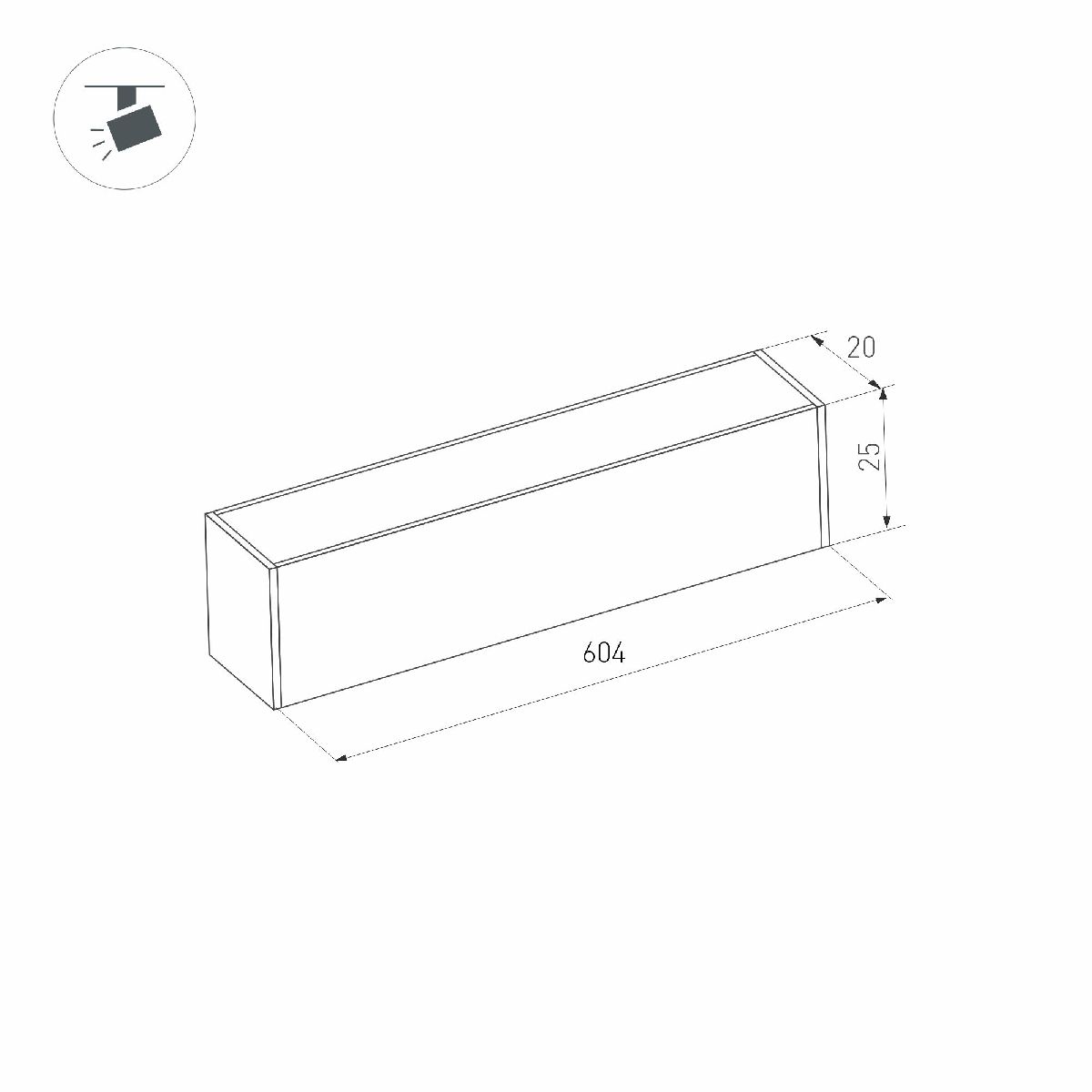 Трековый магнитный светильник Arlight MAG-FLAT-25-L600-18W Warm3000 (BK, 100 deg, 24V, DALI) 046335 в Санкт-Петербурге