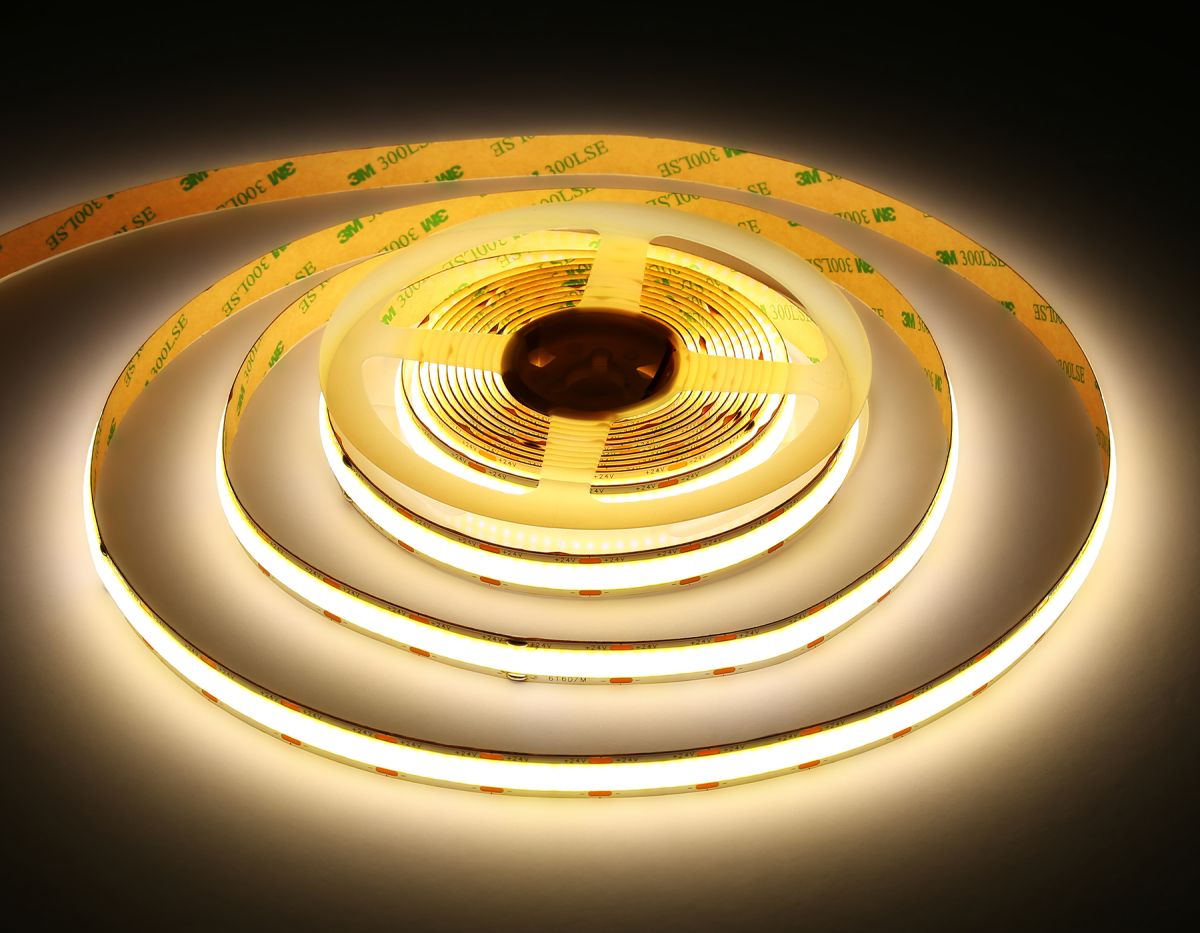 Светодиодная лента Ambrella Light Illumination COB 616Led/19W m/ 24V IP20 4500K/ 5m*12mm*2mm (2 конт.) GS4802 в Санкт-Петербурге