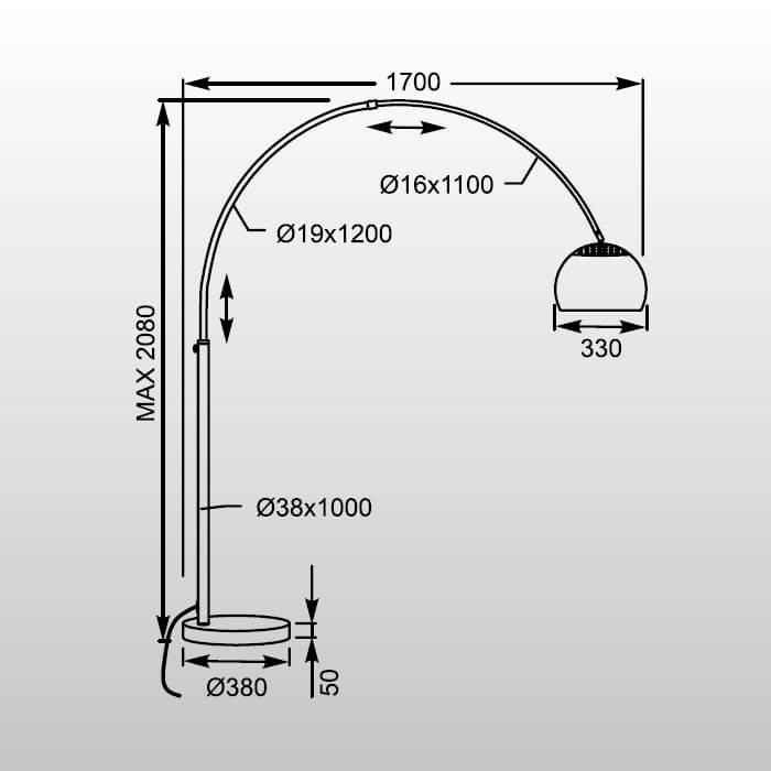 Торшер Zumaline Soho TS-010121MM в Санкт-Петербурге