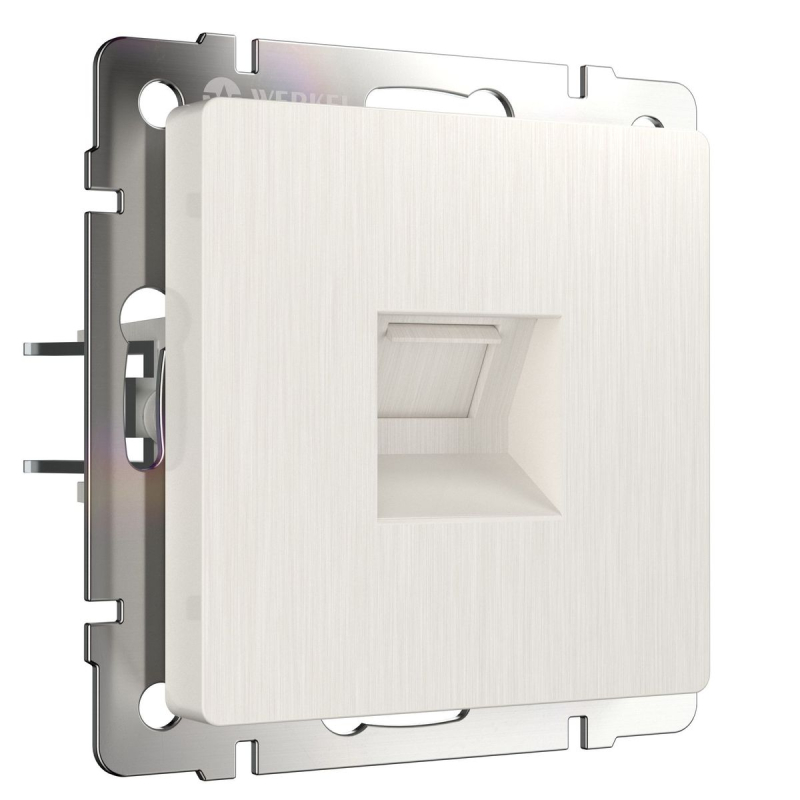 Телефонная розетка Werkel RJ-11 перламутровый рифленый WL13-RJ-11 4690389124303 в Санкт-Петербурге