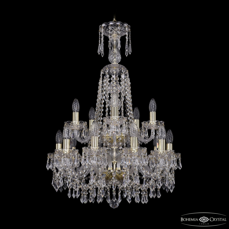 Подвесная люстра Bohemia Ivele Crystal 1403/10+5/195/XL-84/2d G в Санкт-Петербурге