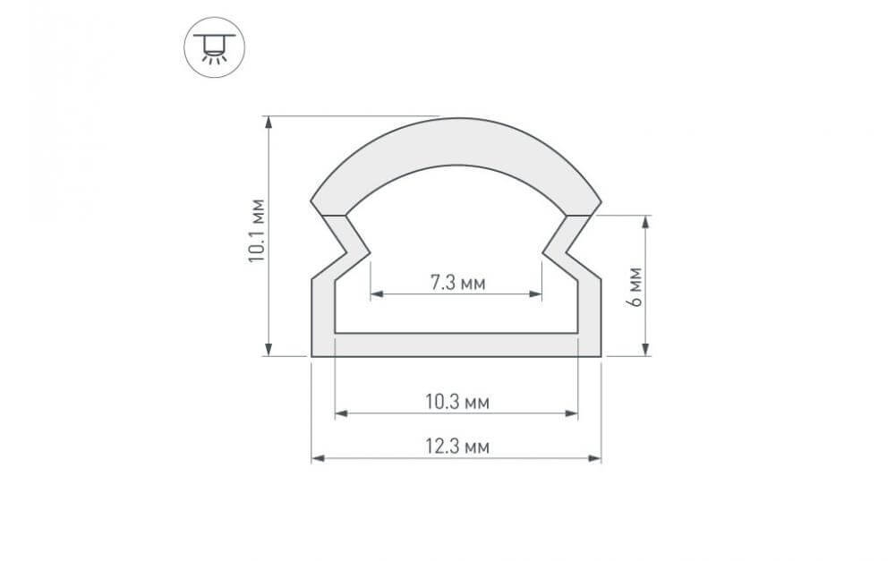 Профиль Arlight WPH-LINE-1210R-2000 OPAL 023303 в Санкт-Петербурге