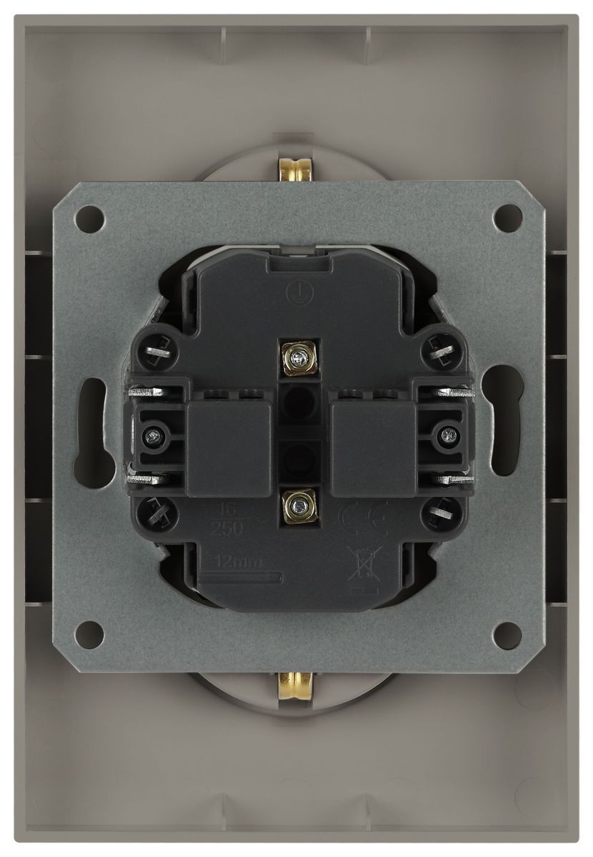Розетка Эра Arktik 16-2107-07 без заземления двойная 2X2P 16А-250В титан Б0071687 в #REGION_NAME_DECLINE_PP#