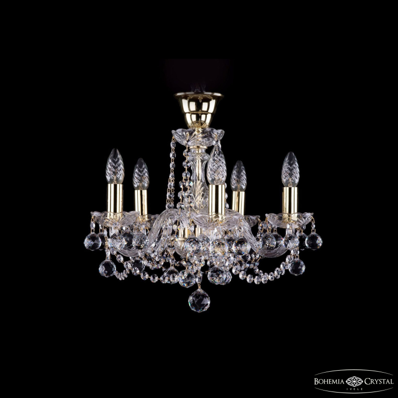 Подвесная люстра Bohemia Ivele Crystal 1402/5/141 G Balls tube в Санкт-Петербурге