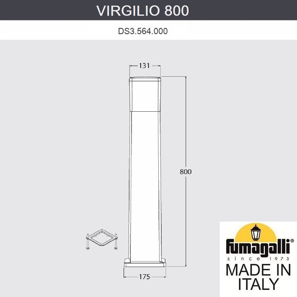 Ландшафтный светильник Fumagalli Virgilio DS3.564.000.LYF1R в Санкт-Петербурге